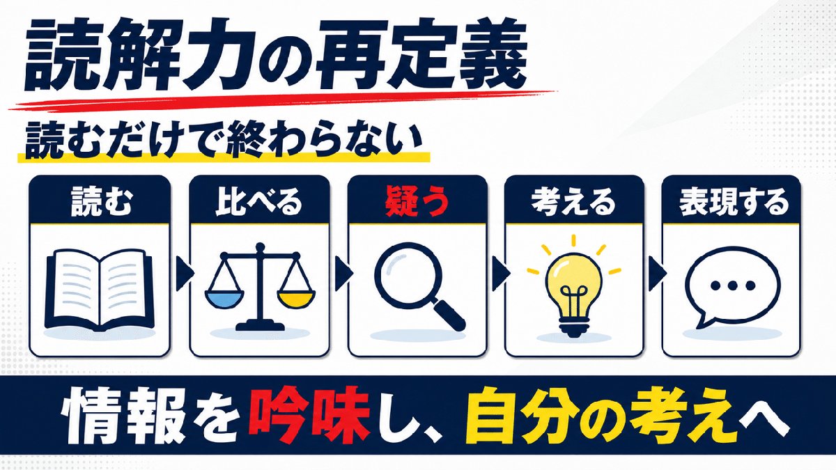 解説スライド:読解力の再定義/読むだけで終わらない
