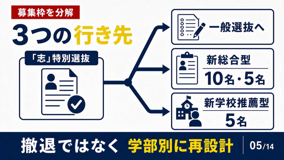 神戸大学の総合型選抜再編図
