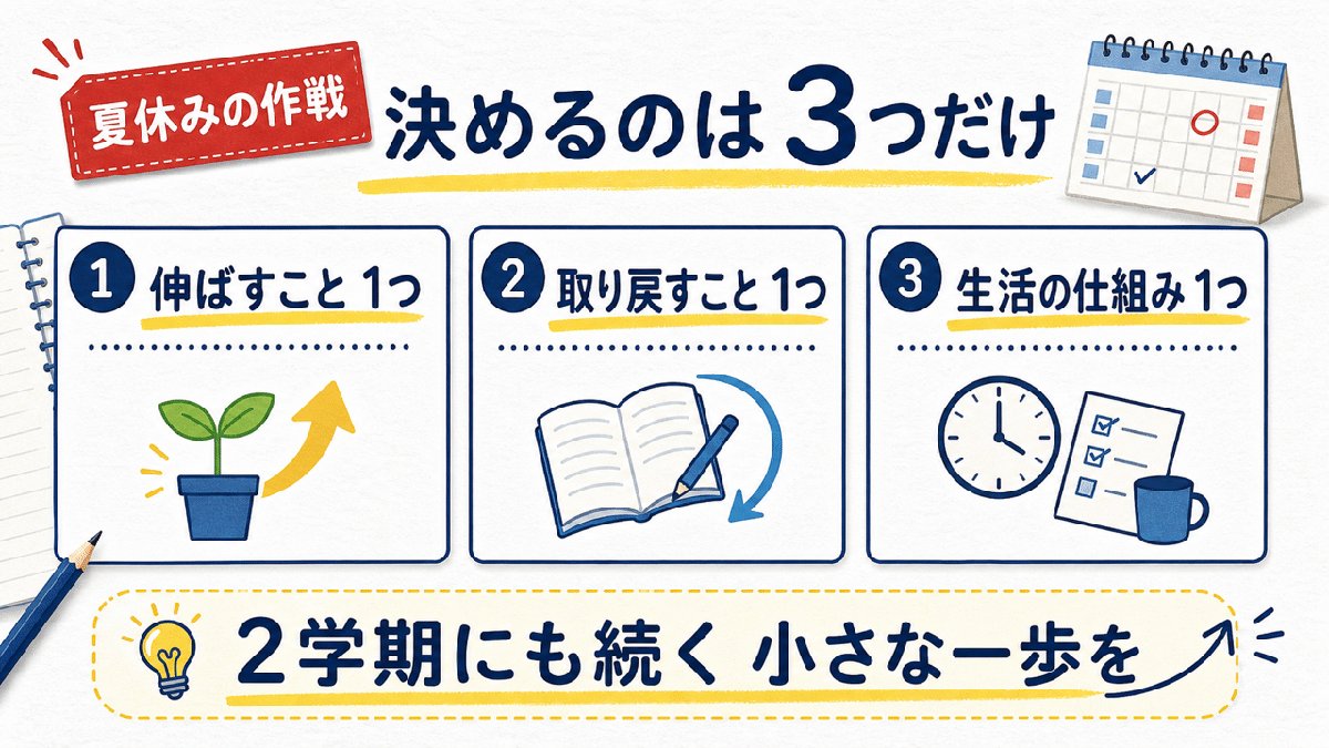 解説スライド:決めるのは3っだけ/3 生活の仕組み1つ